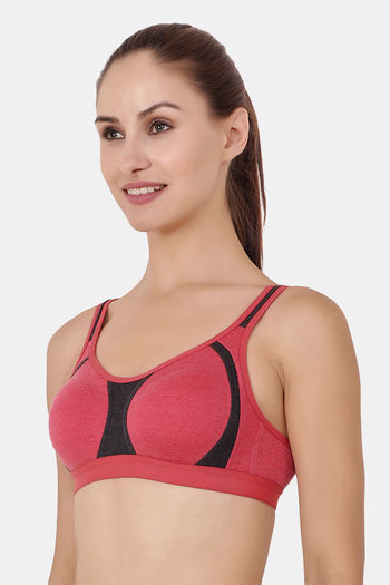 Buy Floret Double Layered Wirefree T-Shirt Bra - Red at Rs.429 online