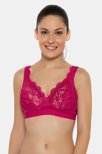 Buy Floret Natural Lift Wirefree Lace Bra - Magenta