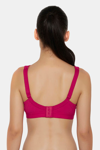 Buy Floret Natural Lift Wirefree Lace Bra - Magenta at Rs.499 online