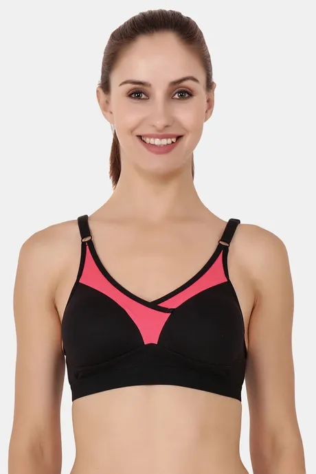 Buy Floret Wirefree Natural Lift Push up Bra - Black at Rs.529 online