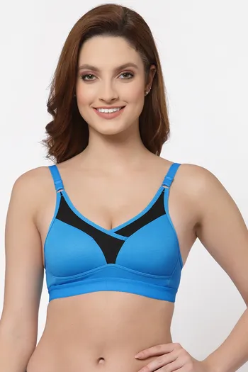 Buy Floret Padded Non Wired Full Coverage Push-Up Bra - Dcyan at