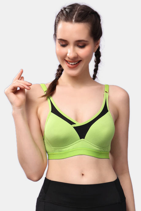 Floret Wirefree Natural Lift Push up Bra - Lime Green