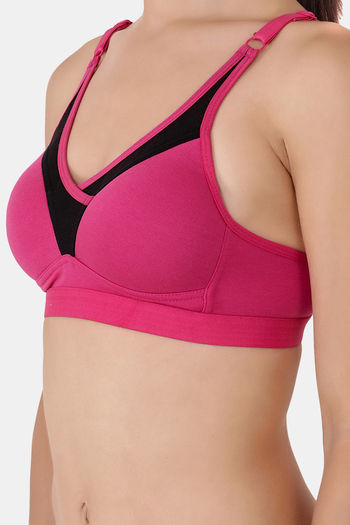 Buy Floret Wirefree Natural Lift Push up Bra - Magenta at Rs.529