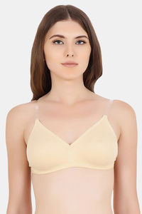 Buy Floret Double Layered Wirefree Natural Lift 3/4th Coverage T-Shirt Bra - Skin