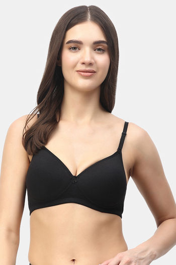 Buy Floret Double Layered Wirefree Natural Lift Nursing Bra - Black