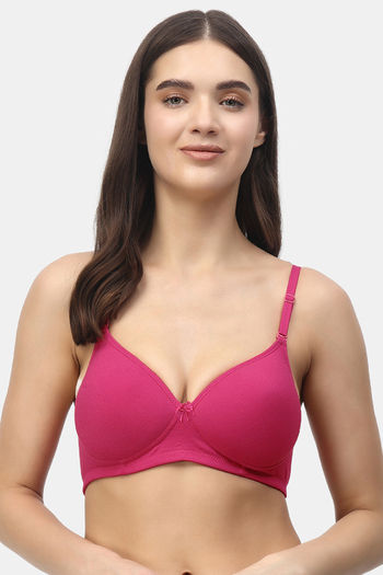 Buy Floret Extra Soft Cups Wirefree Natural Lift Push Up Bra - Magenta