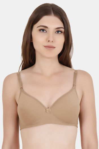 Buy Floret Extra Soft Cups Wirefree Natural Lift Push Up Bra - Nude