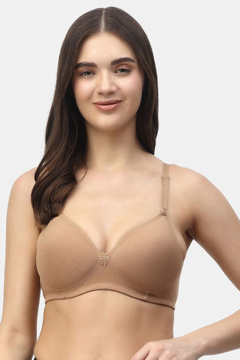 Buy Floret Extra Soft Cups Wirefree Natural Lift Push Up Bra - Nude
