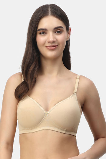 Buy Floret Extra Soft Cups Wirefree Natural Lift Push Up Bra - Skin