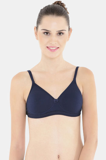 Buy Floret Wirefree Natural Lift 3/4th Coverage Push Up Bra - Navy