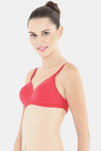 Buy Floret Wirefree Natural Lift 3/4th Coverage Push Up Bra - Red at Rs.479  online