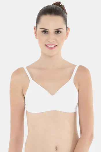 Buy Floret Wirefree Natural Lift 3/4th Coverage Push Up Bra - White at  Rs.479 online