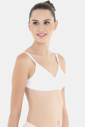 Buy Floret Wirefree Natural Lift 3/4th Coverage Lace Bra - Olive at Rs.319  online