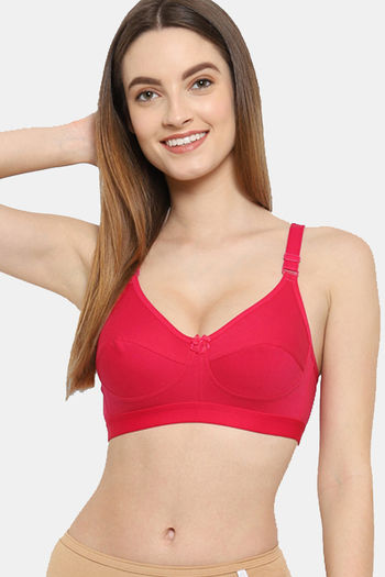Buy Floret Double Layered Non Wired 3/4Th Coverage Minimiser Bra - Magenta