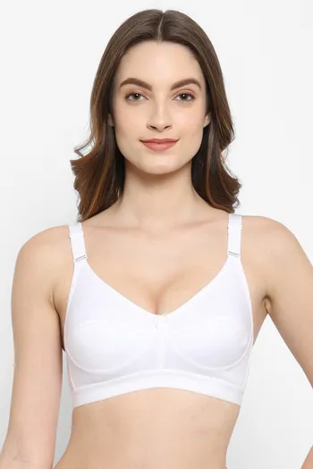Buy Floret Double Layered Non Wired 3/4Th Coverage Minimiser Bra - White