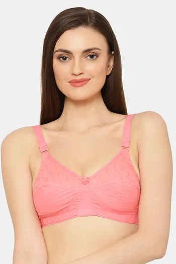 Buy Floret Double Layered Non-Wired 3/4Th Coverage Super Support Bra - Rose