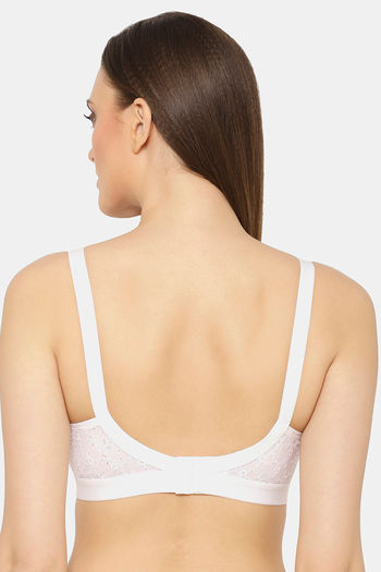 Buy Floret Double Layered Non-Wired Full Coverage Super Support Bra - White  at Rs.309 online