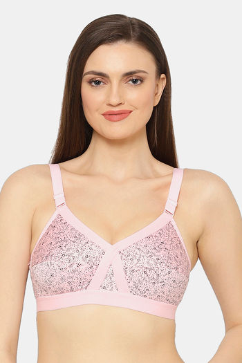 Buy Floret Double Layered Non-Wired Full Coverage Super Support Bra - Pink