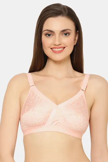 Buy Floret Double Layered Non-Wired Full Coverage Super Support Bra - Rose  at Rs.329 online