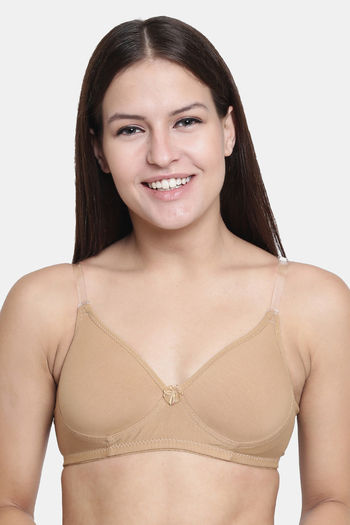 Buy Floret Padded Non-Wired 3/4Th Coverage T-Shirt Bra - Nude