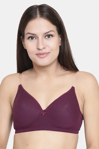 Buy Floret Padded Non-Wired 3/4Th Coverage T-Shirt Bra - Wine