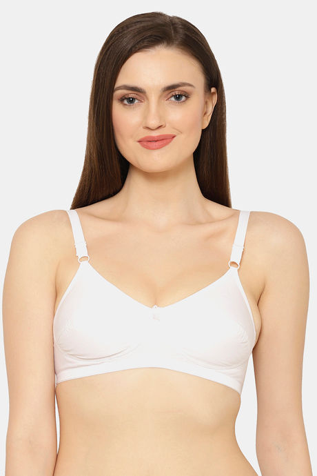 Buy Floret Double Layered Non-Wired 3/4Th Coverage Super Support Bra -  White at Rs.239 online