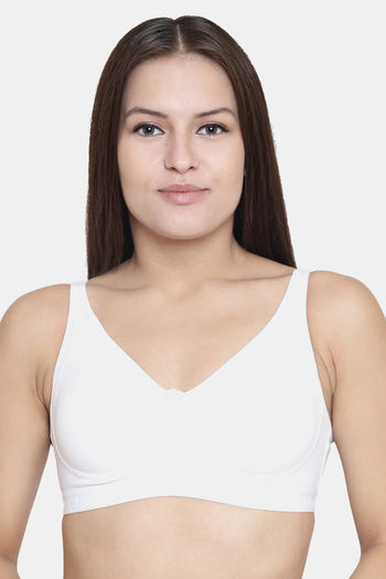 Buy Floret Double Layered Non-Wired Full Coverage Minimiser Bra - White at  Rs.349 online