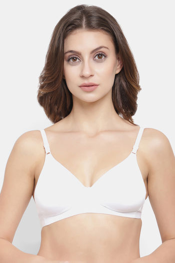 Buy Floret Double Layered Non-Wired Medium Coverage T-Shirt Bra - White at  Rs.249 online