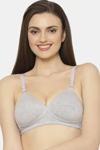 Buy Floret Padded Non-Wired 3/4Th Coverage Push-Up Bra - Cool Grey