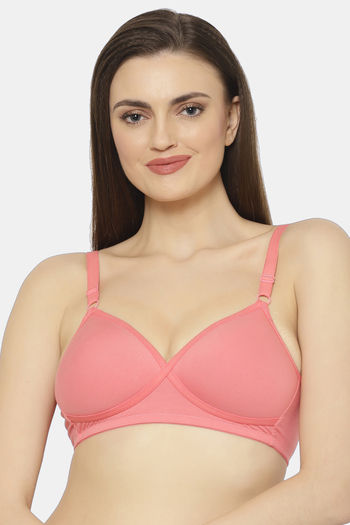 Buy Floret Padded Non-Wired 3/4Th Coverage Push-Up Bra - Rose
