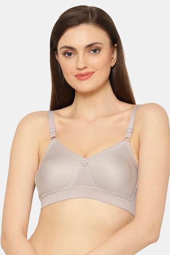 Buy Floret Double Layered Non-Wired Full Coverage Minimiser Bra - Mineral  at Rs.439 online