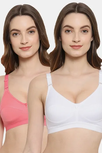 Buy Floret Double Layered Non Wired 3/4Th Coverage T-Shirt Bra - White Rose  at Rs.658 online