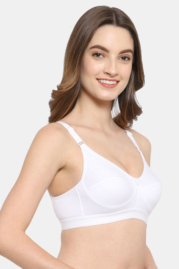 Buy Floret Double Layered Non Wired 3/4Th Coverage T-Shirt Bra - White Rose  at Rs.658 online