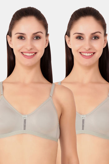 Buy Floret Double Layered  Non Wired 3/4Th Coverage T-Shirt Bra - Iceberg Iceberg