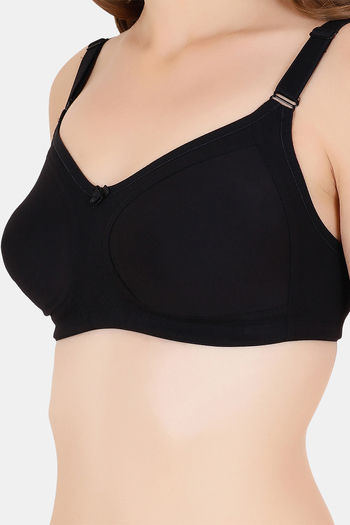 Buy Floret Double Layered Non Wired Full Coverage Super Support Bra - Black  Black at Rs.898 online