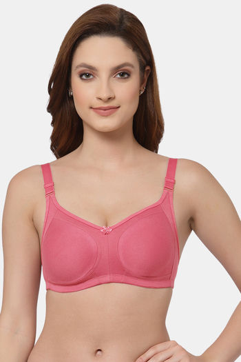 Buy Floret Double Layered Non Wired Full Coverage Super Support Bra - China  Rose Black at Rs.898 online