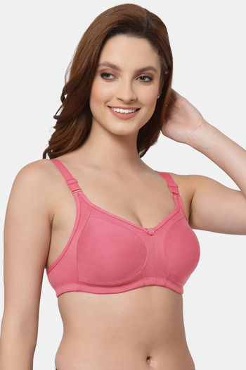 Buy Floret Double Layered Wirefree Super Support Bra - Magenta at