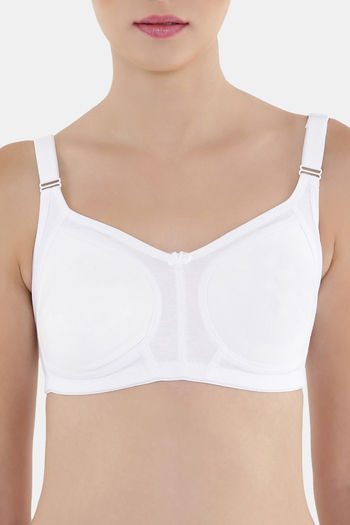 Buy Floret Double Layered Non Wired Full Coverage Super Support Bra - Nude  White at Rs.898 online