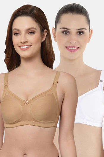 Floret Wirefree Non-padded Sporty Bra - Nude