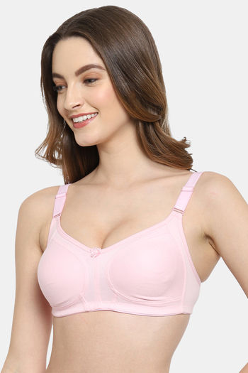 Buy Floret Double Layered Non Wired Full Coverage Super Support Bra - Lime  Green Skin at Rs.898 online