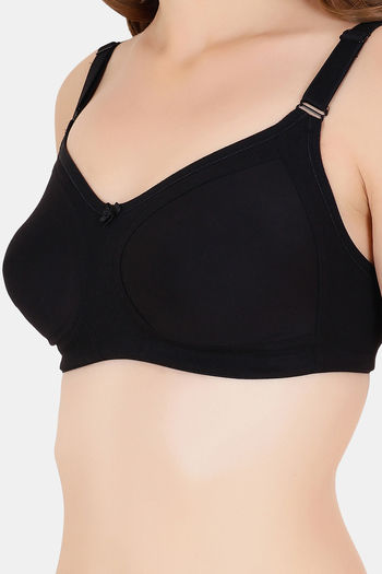 Buy Floret Double Layered Non Wired Full Coverage Super Support Bra - Royal  Blue Black at Rs.898 online