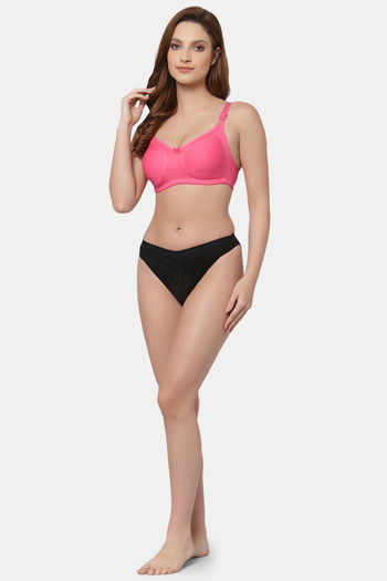 Buy Floret Double Layered Non Wired Full Coverage Super Support Bra - Wine  Wine at Rs.898 online