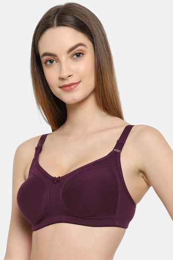 Buy Floret Double Layered Non Wired Full Coverage Super Support Bra - Wine  Wine at Rs.898 online