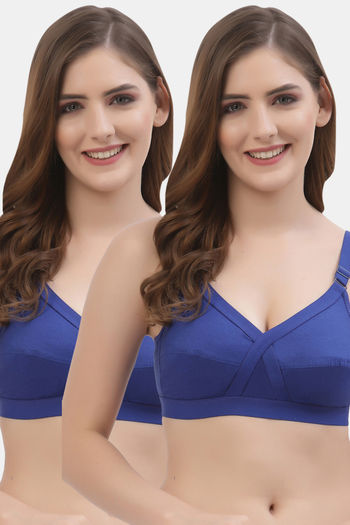 Buy Floret Double Layered Non-Wired 3/4Th Coverage Super Support Bra - Rose  at Rs.339 online