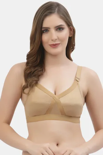 Buy Floret Double Layered Non Wired Full Coverage Super Support Bra - Nude  Nude at Rs.778 online