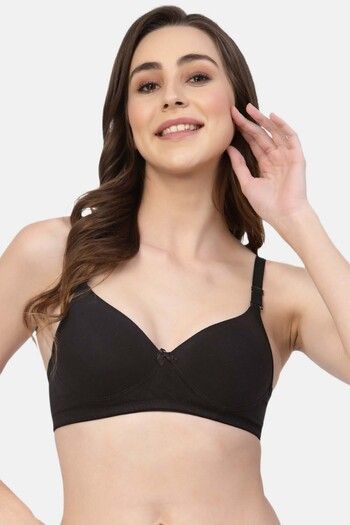 Buy Floret Non-Wired Full Coverage Push-Up Bra - Black