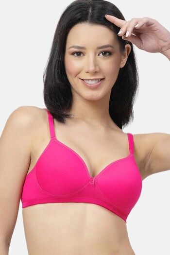 Buy Floret Padded Non-Wired Medium Coverage T-Shirt Bra - Magenta