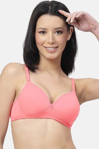 Buy Floret Padded Non-Wired Medium Coverage T-Shirt Bra - Rose