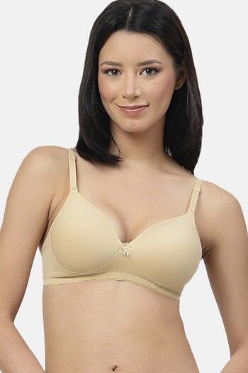 Buy Floret Padded Non-Wired Medium Coverage T-Shirt Bra - Skin