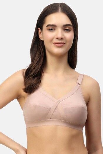 Buy Floret Double Layered Non-Wired Full Coverage Super Support Bra - Caramel